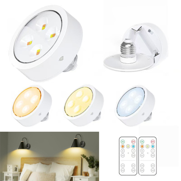 Rechargeable Battery-Powered LED Puck Lights with Remote Control