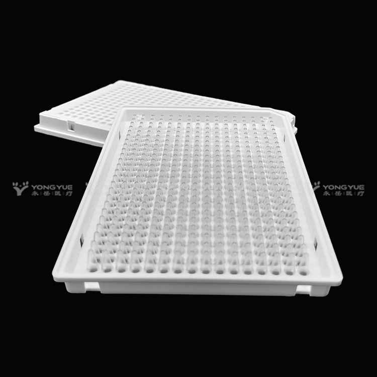 40ul 384 Well Pcr Plate Full Skirt White Frame Clear Tube