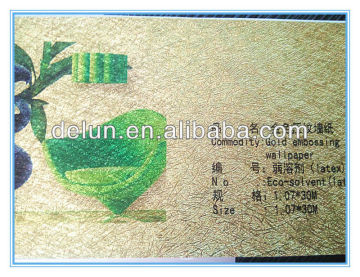 Gold embossing wallpaper