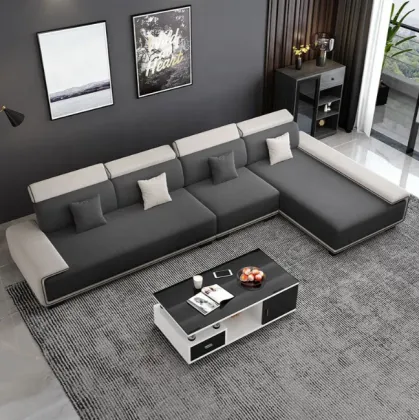 Modern Luxury Simple Large Apartment Sofa Suite Latex