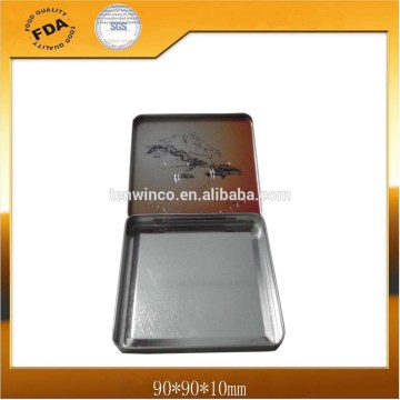 square cigarettes tin box with hinge