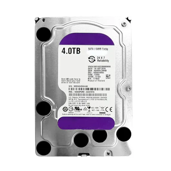 4TB/3TB/2TB/1TB Purple HDD Special for CCTV DVR NVR in Stock