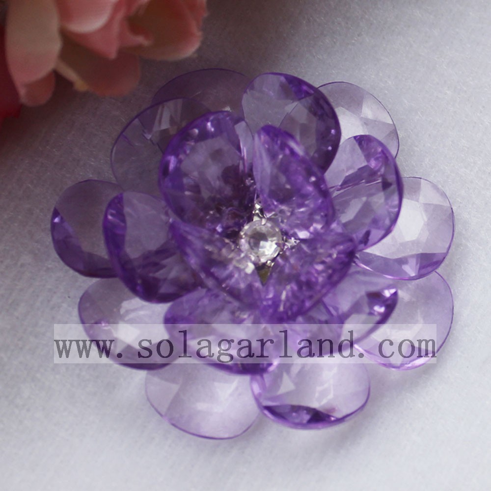 Acrylic Crystal Beaded Flower