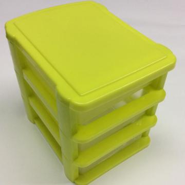 Plastic classified three-layer drawer storage box