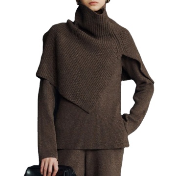 2024 Winter Women's Acrylic Knitted Shawl Poncho
