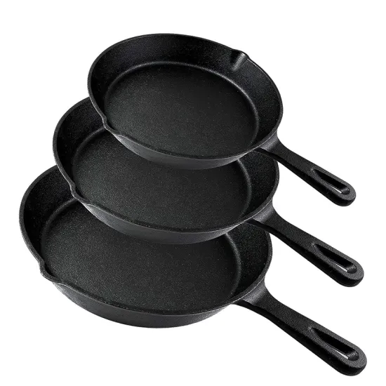 Wholesale Black Handle Non-Stick Frying Pans and Cast Iron Skillets