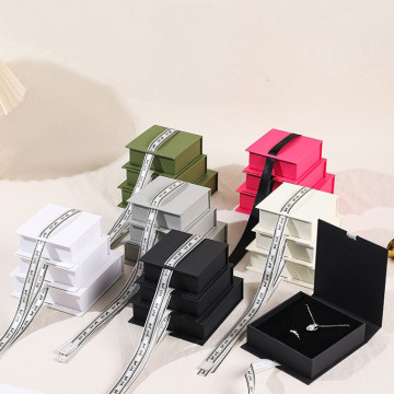 A1 Luxury Jewelry Box with Magnet Flip Lid for Rings, Watches, Necklaces, and Earrings - Custom Logo Available