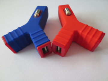 Abs Silicone Y Shape Universal Dual Usb Car Charger Cable For Iphone 5 1a 5v