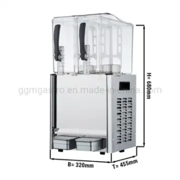 Orange Juice Maker 2 Tank Beverage Machine Cold Drink Dispenser