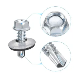 Self Drilling Screw with EPDM Washer Roofing Screws Hex Head Self Drilling Screw Ss410