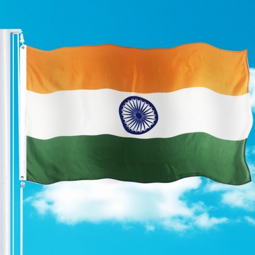 Wholesales Polyester India National Flag Printed Banner 3x5