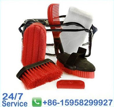 8 pezzi cavallo rosso Groom spazzole cavallo attrezzature toelettatura - Bn5044