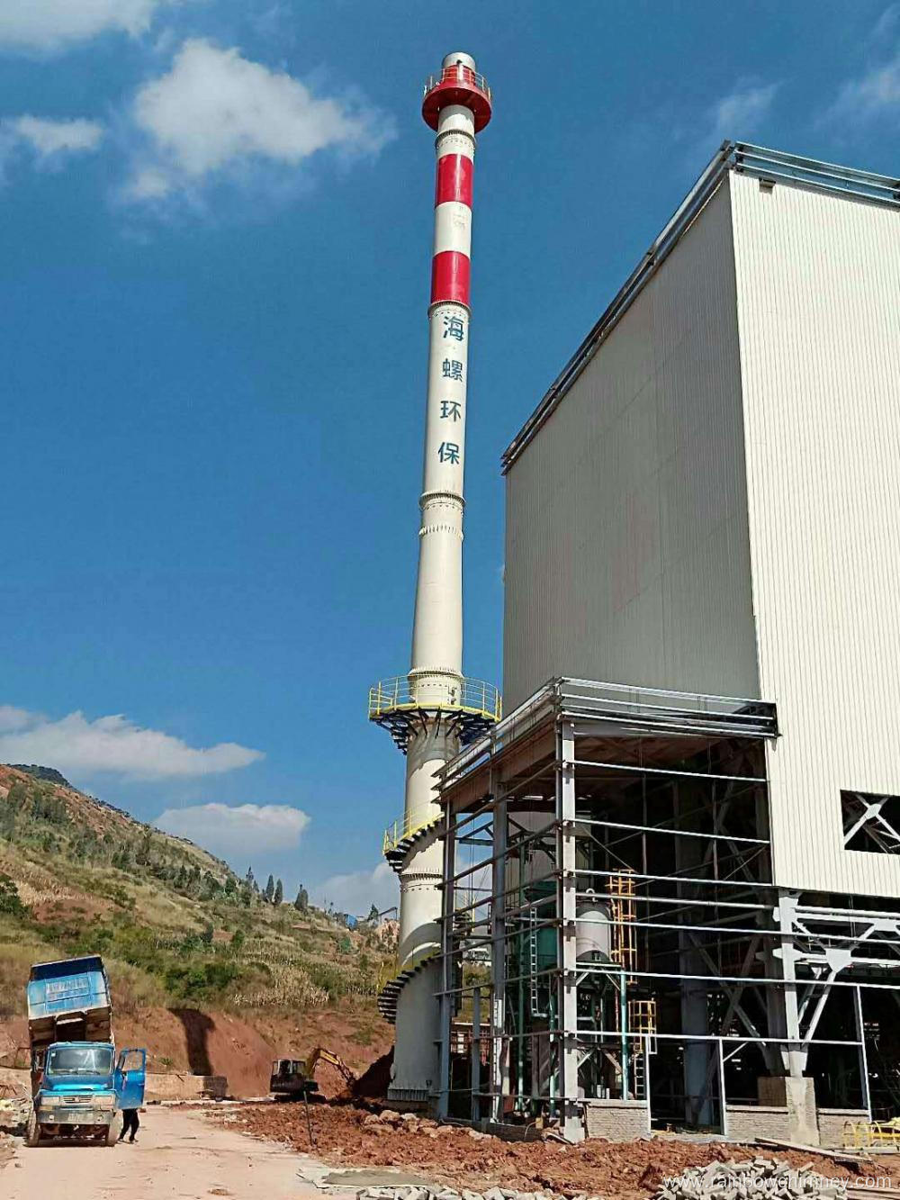 power station CFB free-standing chimney