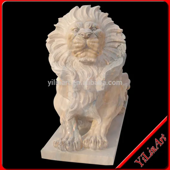 Natural high quality aniaml carving stone lion statue