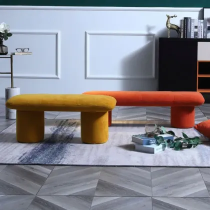 Change Shoe Solid Wood Stool, Cloth Art Pier Sofa, Simple Wear Shoe Stool, Tea Table, Small Round Stool: Stylish Furniture Solutions