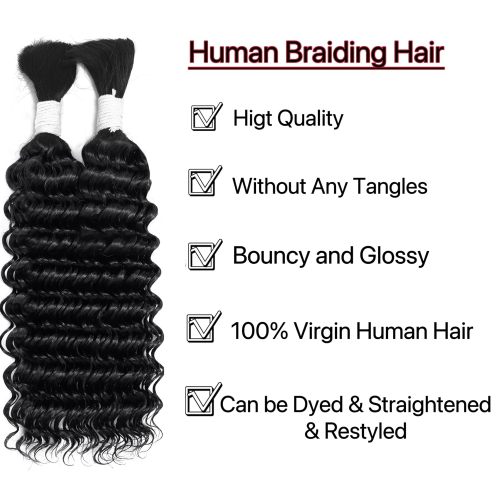 Deep Wave Bulk Braiding Hair