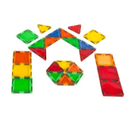 MagWorld 24 Piece Magnetic Tile Building Set