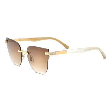 Handmade Rimless Buffalo Horn Sunglasses