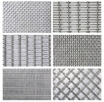 Architectural Metal Woven Chain Link Wire Mesh for Decorative Screens and Building Panels