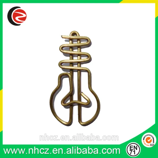 Metal Golden Light Paper Clip