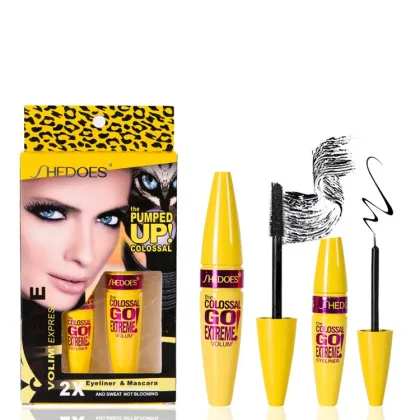 Hot Selling Women's Waterproof Mascara and Liquid Eyeliner Set