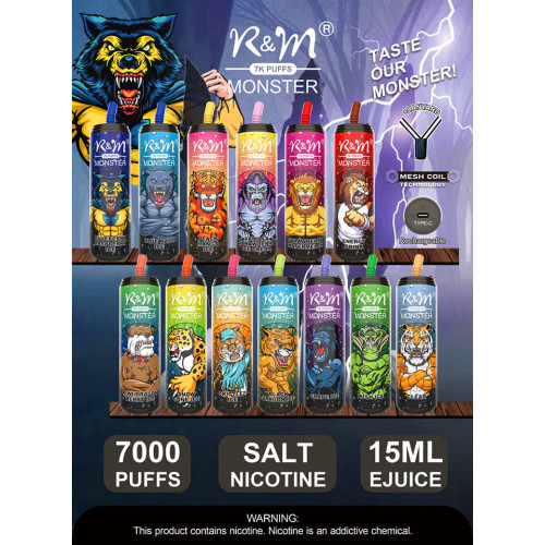 Einweg -Vape R &amp; M Monster 7000 Puffs Großhandel USA