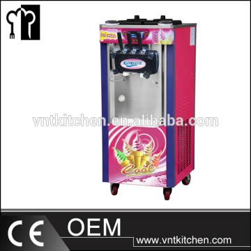 CE Hot Sale Three Flavors Free Standing Soft Ice Cream Machine