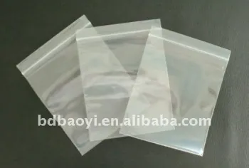 Clear plastic zipperlock packaging bag for cloth
