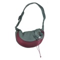 Burgundy PVC and Mesh Pet Sling