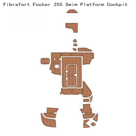 Fibrafort Focker 255 Swim Platform Boat EVA Faux Teak Deck Floor Pad - 2006
