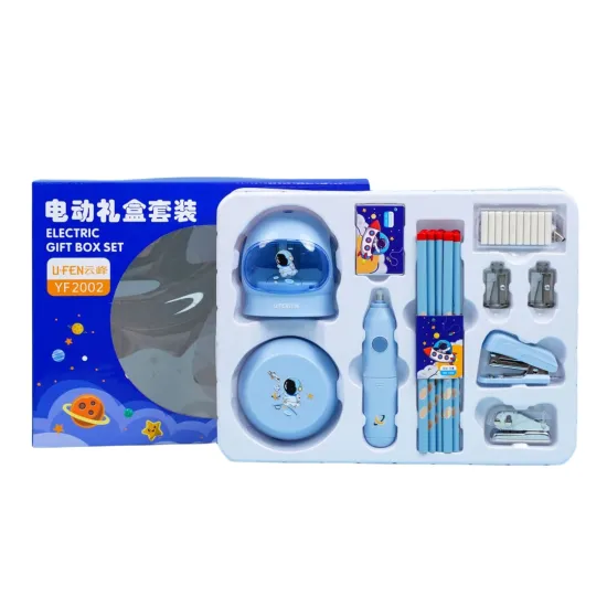 Cartoon Learning Supplies Electric Stationery Set for Primary School Students
