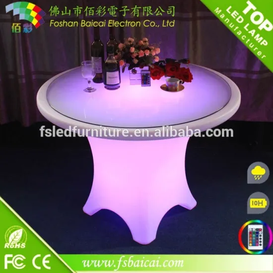 Protable outdoor light up led dining table/table led