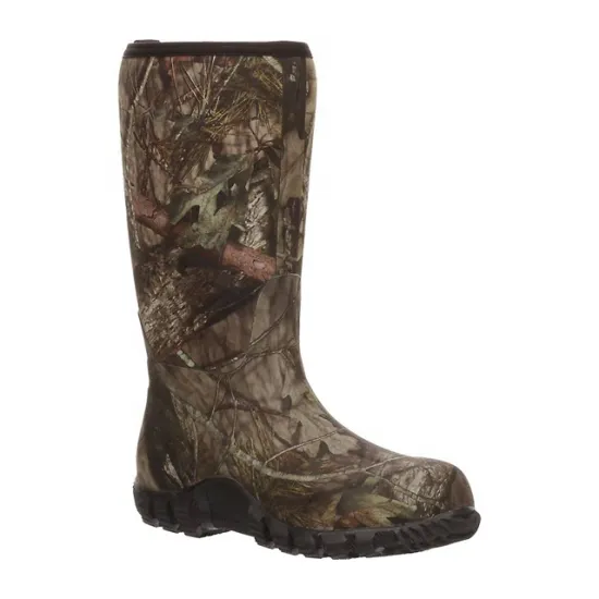 Camo Neoprene Hunting Boots for Outdoor Men's Field Rain Boots