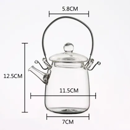 Coffee Tea Leaf Moroccan Glass Teapot