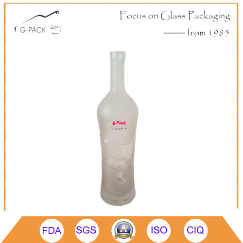 Embossed Glass Bottle/Glass Liqueurs Bottle