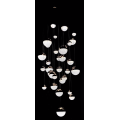 Lustre de cristal lustre bolha bola pingente lâmpada villa escada bola de iluminação lâmpada suspensa longa