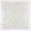 white crystal edge chipping honey berry glass mosaic