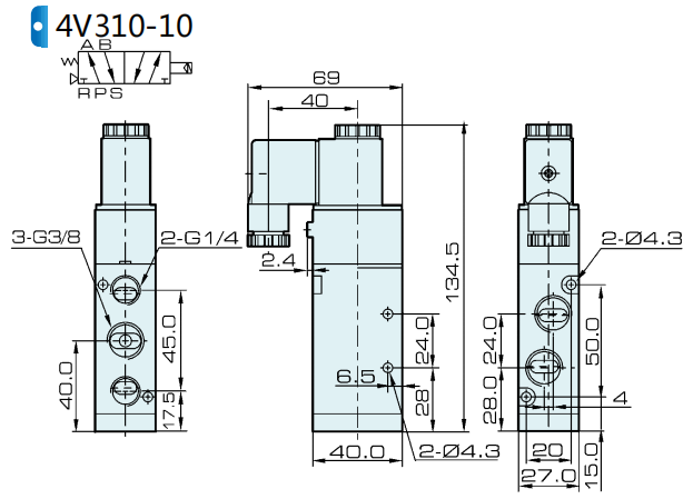 4v310-10 dimension