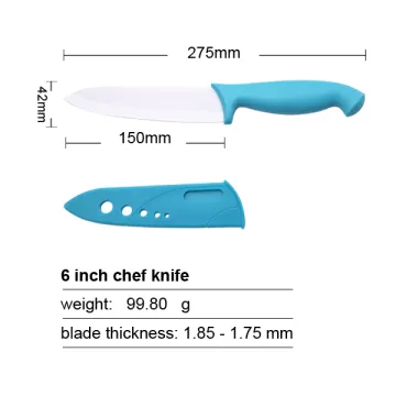 Blue Handle Ceramic Knife Chef Knife