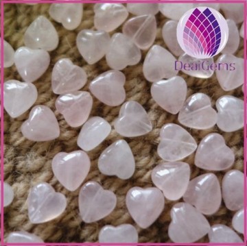 8mm heart shape rose quartz loose beads