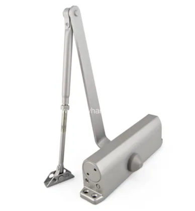 Silent aluminum door closers for glass doors