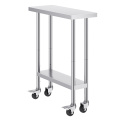 stainless steel dining tables with wheels for homes