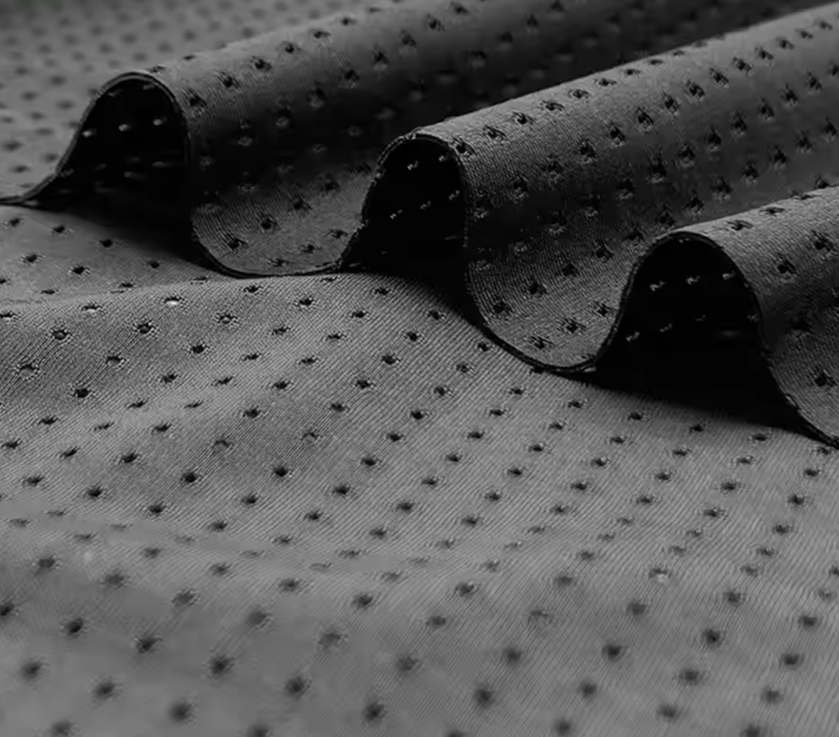 79％ナイロン21％スパンデックスラウンドホールメッシュファブリックヨガ