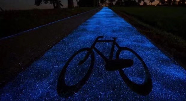 glow in the dark small gravel road