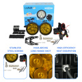 86W 5 Lens Aluminum moto fog lights motorbike fog light for motorcycle & car 9000lm IP67
