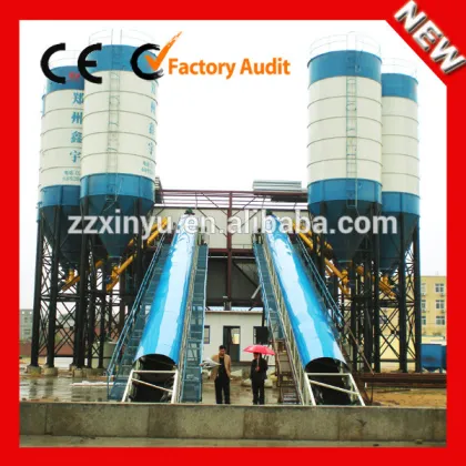 Large Capacity HZS150 China Concrete Batching Plant Cement