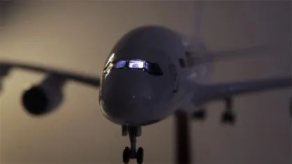 Wholesale 46CM Illuminated Airbus A380 Malaysia Airlines Simulation Aircraft Model