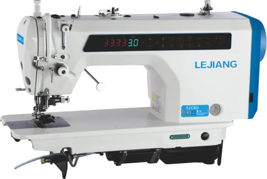 Step flat sewing machine with knife