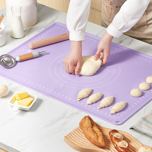 Oversized and thick silicone dough mat