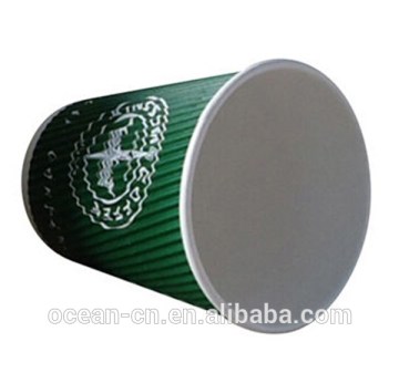 Environmental ink printed ripple wall paper cup